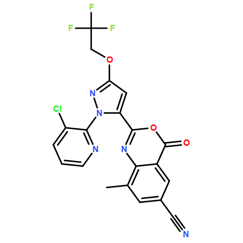 4H-3,1-Benzoxazine-6-carbonitrile, 2-[1-(3-chloro-2-pyridinyl)-3-(2,2,2-trifluoroethoxy)-1H-pyrazol-5-yl]-8-methyl-4-oxo-