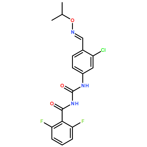 Benzamide, N-[[[3-chloro-4-[(E)-[(1-methylethoxy)imino]methyl]phenyl]amino]carbonyl]-2,6-difluoro-