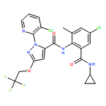 1H-Pyrazole-5-carboxamide, N-[4-chloro-2-[(cyclopropylamino)carbonyl]-6-methylphenyl]-1-(3-chloro-2-pyridinyl)-3-(2,2,2-trifluoroethoxy)-