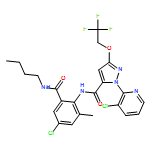 1H-Pyrazole-5-carboxamide, N-[2-[(butylamino)carbonyl]-4-chloro-6-methylphenyl]-1-(3-chloro-2-pyridinyl)-3-(2,2,2-trifluoroethoxy)-