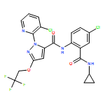 1H-Pyrazole-5-carboxamide, N-[4-chloro-2-[(cyclopropylamino)carbonyl]phenyl]-1-(3-chloro-2-pyridinyl)-3-(2,2,2-trifluoroethoxy)-