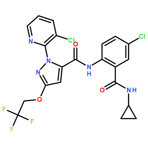 1H-Pyrazole-5-carboxamide, N-[4-chloro-2-[(cyclopropylamino)carbonyl]phenyl]-1-(3-chloro-2-pyridinyl)-3-(2,2,2-trifluoroethoxy)-