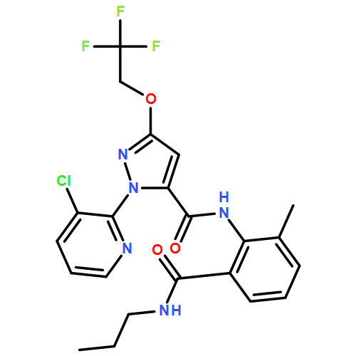 1H-Pyrazole-5-carboxamide, 1-(3-chloro-2-pyridinyl)-N-[2-methyl-6-[(propylamino)carbonyl]phenyl]-3-(2,2,2-trifluoroethoxy)-