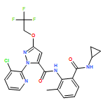 1H-Pyrazole-5-carboxamide, 1-(3-chloro-2-pyridinyl)-N-[2-[(cyclopropylamino)carbonyl]-6-methylphenyl]-3-(2,2,2-trifluoroethoxy)-