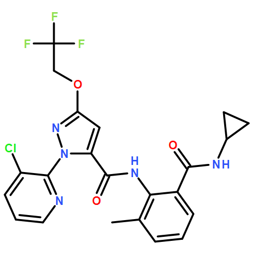 1H-Pyrazole-5-carboxamide, 1-(3-chloro-2-pyridinyl)-N-[2-[(cyclopropylamino)carbonyl]-6-methylphenyl]-3-(2,2,2-trifluoroethoxy)-