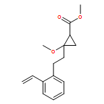 Cyclopropanecarboxylic acid, 2-[2-(2-ethenylphenyl)ethyl]-2-methoxy-, methyl ester, (1R,2R)-rel-