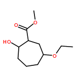 Cycloheptanecarboxylic acid, 6-ethoxy-2-hydroxy-, methyl ester, (1R,2S)-rel-