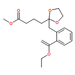 1,3-Dioxolane-2-butanoic acid, 2-[[2-(1-ethoxyethenyl)phenyl]methyl]-, methyl ester