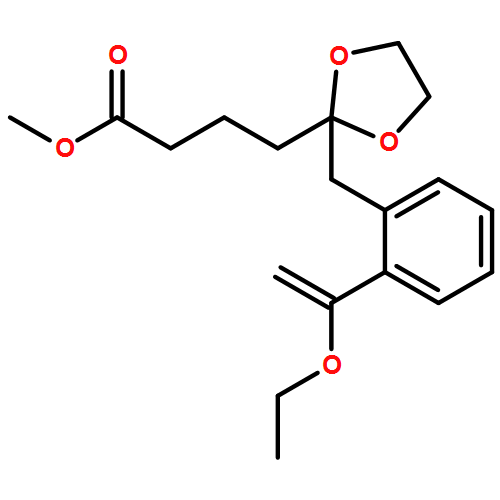 1,3-Dioxolane-2-butanoic acid, 2-[[2-(1-ethoxyethenyl)phenyl]methyl]-, methyl ester