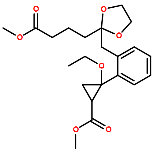 1,3-Dioxolane-2-butanoic acid, 2-[[2-[1-ethoxy-2-(methoxycarbonyl)cyclopropyl]phenyl]methyl]-, methyl ester