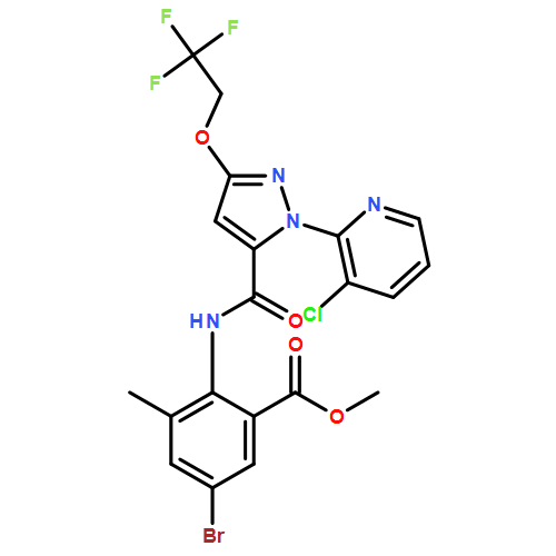 Benzoic acid, 5-bromo-2-[[[1-(3-chloro-2-pyridinyl)-3-(2,2,2-trifluoroethoxy)-1H-pyrazol-5-yl]carbonyl]amino]-3-methyl-, methyl ester