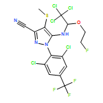 1H-Pyrazole-3-carbonitrile, 1-[2,6-dichloro-4-(trifluoromethyl)phenyl]-4-(methylthio)-5-[[2,2,2-trichloro-1-(2-fluoroethoxy)ethyl]amino]-