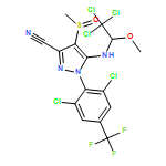 1H-Pyrazole-3-carbonitrile, 1-[2,6-dichloro-4-(trifluoromethyl)phenyl]-4-(methylsulfinyl)-5-[(2,2,2-trichloro-1-methoxyethyl)amino]-