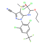 1H-Pyrazole-3-carbonitrile, 1-[2,6-dichloro-4-(trifluoromethyl)phenyl]-4-(methylsulfinyl)-5-[(2,2,2-trichloro-1-propoxyethyl)amino]-