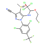 1H-Pyrazole-3-carbonitrile, 1-[2,6-dichloro-4-(trifluoromethyl)phenyl]-4-[(R)-methylsulfinyl]-5-[[(1S)-2,2,2-trichloro-1-(2-fluoroethoxy)ethyl]amino]-, rel-