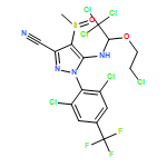 1H-Pyrazole-3-carbonitrile, 1-[2,6-dichloro-4-(trifluoromethyl)phenyl]-4-[(R)-methylsulfinyl]-5-[[(1R)-2,2,2-trichloro-1-(2-chloroethoxy)ethyl]amino]-, rel-