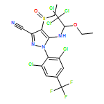 1H-Pyrazole-3-carbonitrile, 1-[2,6-dichloro-4-(trifluoromethyl)phenyl]-4-(ethylsulfinyl)-5-[(2,2,2-trichloro-1-ethoxyethyl)amino]-