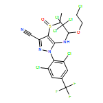 1H-Pyrazole-3-carbonitrile, 1-[2,6-dichloro-4-(trifluoromethyl)phenyl]-4-(ethylsulfinyl)-5-[[2,2,2-trichloro-1-(2-chloroethoxy)ethyl]amino]-