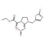 1-Imidazolidineacetic acid, 3-[(2-chloro-5-thiazolyl)methyl]-2-(nitroimino)-α-oxo-, ethyl ester