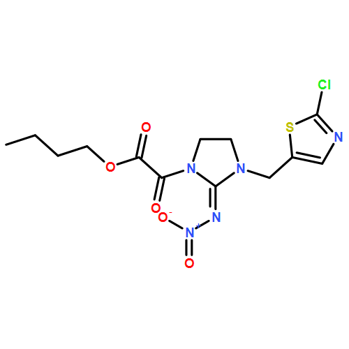 1-Imidazolidineacetic acid, 3-[(2-chloro-5-thiazolyl)methyl]-2-(nitroimino)-α-oxo-, butyl ester