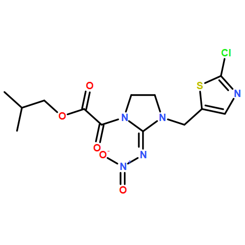 1-Imidazolidineacetic acid, 3-[(2-chloro-5-thiazolyl)methyl]-2-(nitroimino)-α-oxo-, 2-methylpropyl ester