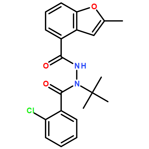 4-Benzofurancarboxylic acid, 2-methyl-, 2-(2-chlorobenzoyl)-2-(1,1-dimethylethyl)hydrazide