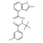 4-Benzofurancarboxylic acid, 2-methyl-, 2-(3-chlorobenzoyl)-2-(1,1-dimethylethyl)hydrazide