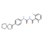 Benzamide, 2,6-difluoro-N-[[[4-(1-oxa-2-azaspiro[4.4]non-2-en-3-yl)phenyl]amino]carbonyl]-