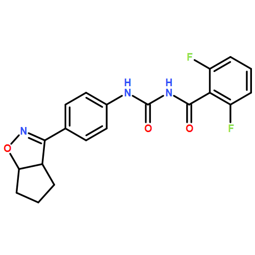 Benzamide, 2,6-difluoro-N-[[[4-(3a,5,6,6a-tetrahydro-4H-cyclopent[d]isoxazol-3-yl)phenyl]amino]carbonyl]-