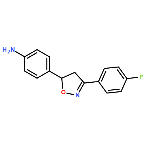 Benzenamine, 4-[3-(4-fluorophenyl)-4,5-dihydro-5-isoxazolyl]-