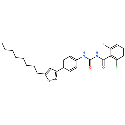 Benzamide, 2,6-difluoro-N-[[[4-(5-octyl-3-isoxazolyl)phenyl]amino]carbonyl]-