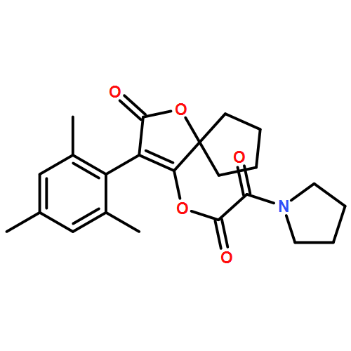 1-Pyrrolidineacetic acid, α-oxo-, 2-oxo-3-(2,4,6-trimethylphenyl)-1-oxaspiro[4.4]non-3-en-4-yl ester