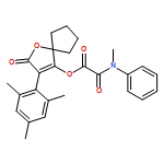 Acetic acid, 2-(methylphenylamino)-2-oxo-, 2-oxo-3-(2,4,6-trimethylphenyl)-1-oxaspiro[4.4]non-3-en-4-yl ester