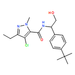 1H-Pyrazole-5-carboxamide, 4-chloro-N-[1-[4-(1,1-dimethylethyl)phenyl]-2-hydroxyethyl]-3-ethyl-1-methyl-