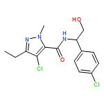 1H-Pyrazole-5-carboxamide, 4-chloro-N-[1-(4-chlorophenyl)-2-hydroxyethyl]-3-ethyl-1-methyl-