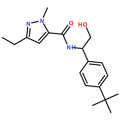 1H-Pyrazole-5-carboxamide, N-[1-[4-(1,1-dimethylethyl)phenyl]-2-hydroxyethyl]-3-ethyl-1-methyl-