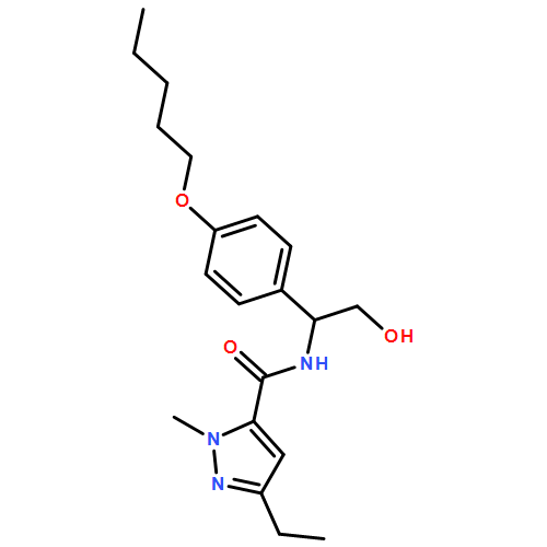 1H-Pyrazole-5-carboxamide, 3-ethyl-N-[2-hydroxy-1-[4-(pentyloxy)phenyl]ethyl]-1-methyl-