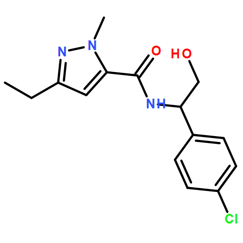 1H-Pyrazole-5-carboxamide, N-[1-(4-chlorophenyl)-2-hydroxyethyl]-3-ethyl-1-methyl-