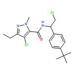 1H-Pyrazole-5-carboxamide, 4-chloro-N-[2-chloro-1-[4-(1,1-dimethylethyl)phenyl]ethyl]-3-ethyl-1-methyl-