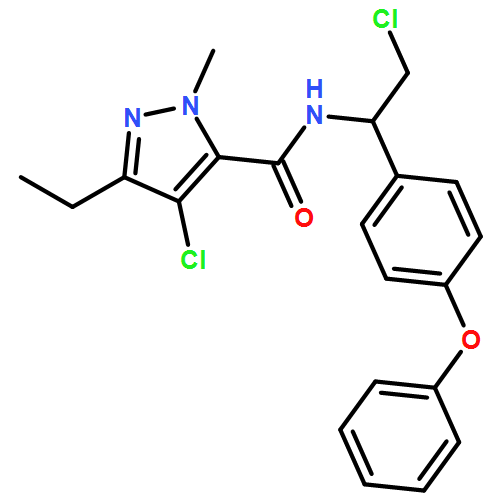 1H-Pyrazole-5-carboxamide, 4-chloro-N-[2-chloro-1-(4-phenoxyphenyl)ethyl]-3-ethyl-1-methyl-