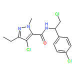 1H-Pyrazole-5-carboxamide, 4-chloro-N-[2-chloro-1-(4-chlorophenyl)ethyl]-3-ethyl-1-methyl-