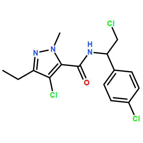 1H-Pyrazole-5-carboxamide, 4-chloro-N-[2-chloro-1-(4-chlorophenyl)ethyl]-3-ethyl-1-methyl-