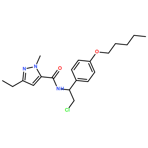 1H-Pyrazole-5-carboxamide, N-[2-chloro-1-[4-(pentyloxy)phenyl]ethyl]-3-ethyl-1-methyl-