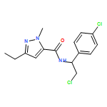 1H-Pyrazole-5-carboxamide, N-[2-chloro-1-(4-chlorophenyl)ethyl]-3-ethyl-1-methyl-