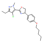 Oxazole, 2-(4-chloro-3-ethyl-1-methyl-1H-pyrazol-5-yl)-4,5-dihydro-4-[4-(pentyloxy)phenyl]-