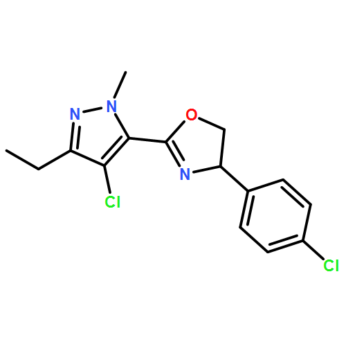 Oxazole, 2-(4-chloro-3-ethyl-1-methyl-1H-pyrazol-5-yl)-4-(4-chlorophenyl)-4,5-dihydro-