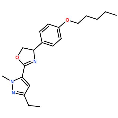 Oxazole, 2-(3-ethyl-1-methyl-1H-pyrazol-5-yl)-4,5-dihydro-4-[4-(pentyloxy)phenyl]-