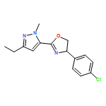 Oxazole, 4-(4-chlorophenyl)-2-(3-ethyl-1-methyl-1H-pyrazol-5-yl)-4,5-dihydro-