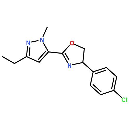 Oxazole, 4-(4-chlorophenyl)-2-(3-ethyl-1-methyl-1H-pyrazol-5-yl)-4,5-dihydro-