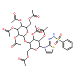 Benzenesulfonic acid, 2-[3-[2,3,6-tri-O-acetyl-4-O-(2,3,4,6-tetra-O-acetyl-β-D-galactopyranosyl)-β-D-glucopyranosyl]-2(3H)-thiazolylidene]hydrazide